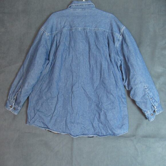 RedHead Jacket Mens Size XL Blue Denim Flannel Lined Shacket Cabincore Rancher - Picture 4 of 8